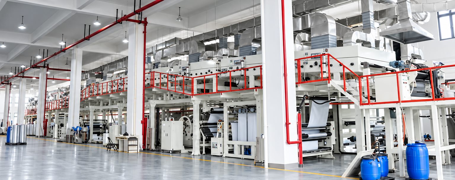 Concept visualization of a paper coating line