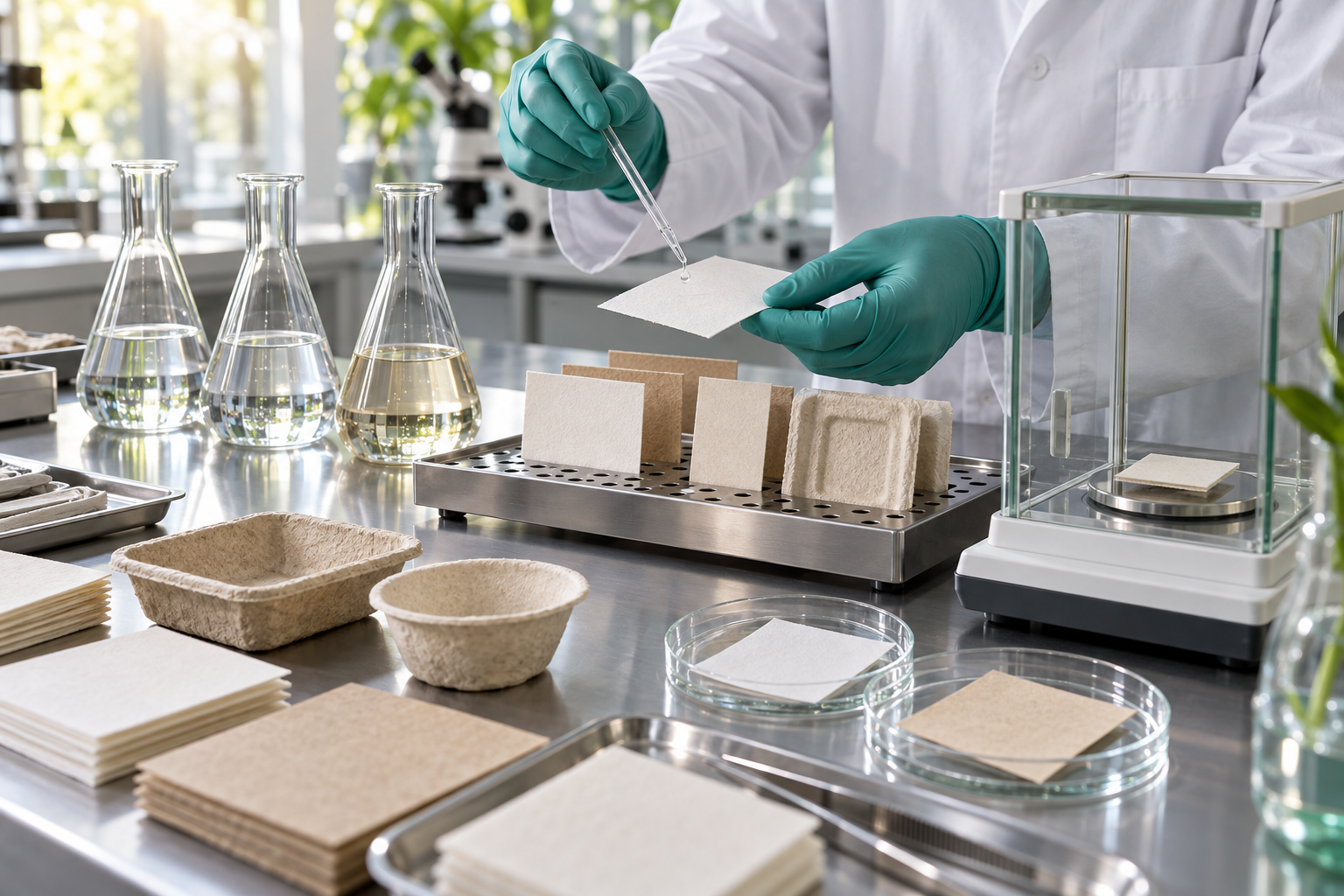 Controlled laboratory comparison of paper and molded-fiber material performance