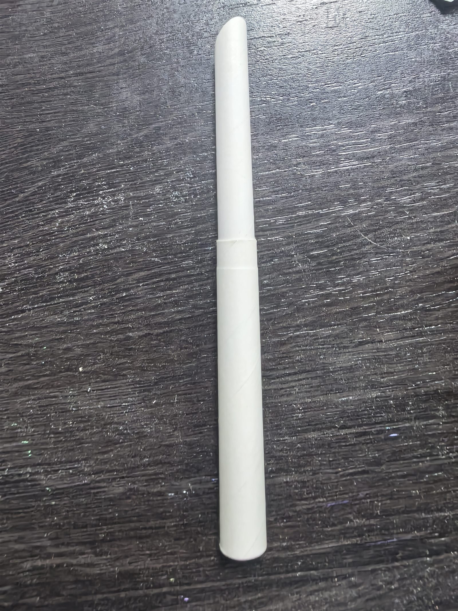 Actual extended telescopic paper straw sample